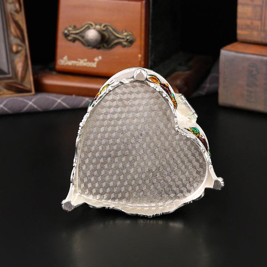 Castle Heart-shaped Small Jewelry Storage Box High-end Exquisite Special Metal Light Luxury Jewelry Box Wedding Gift