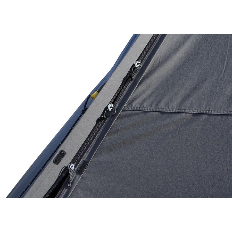 Design Circus TC NATSU-Version Frontklappe mit Auto-Campingzelt mit Rock Solo Duo Family Camping Seilheringe Aufbewahrungstasche inklusive Komplett geschlossen