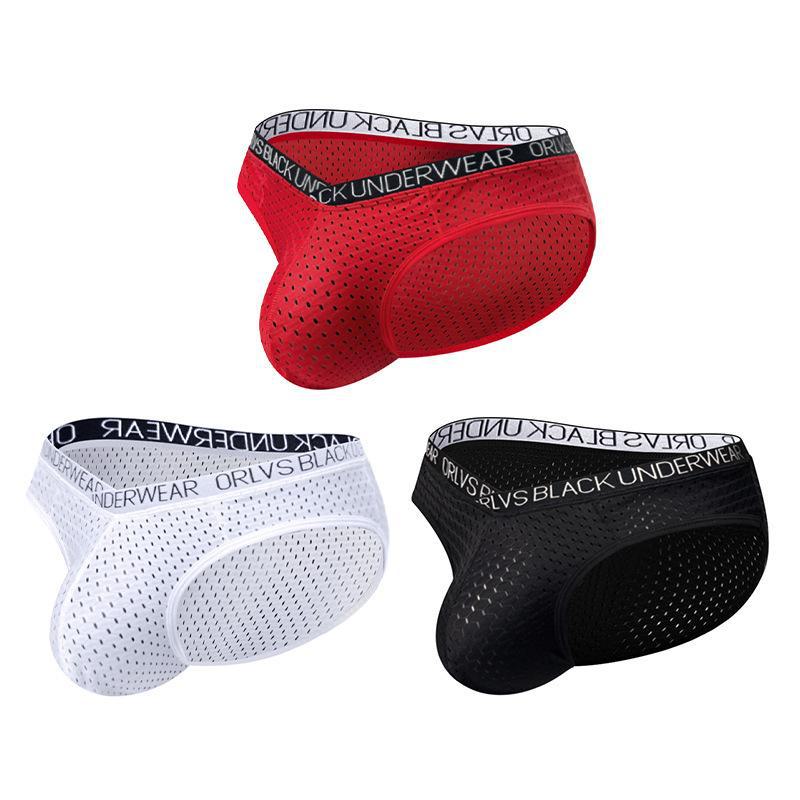 Men's Quick-Dry Mesh V-Waist Breathable Briefs - Trendy Low-Waist Sports Underwear