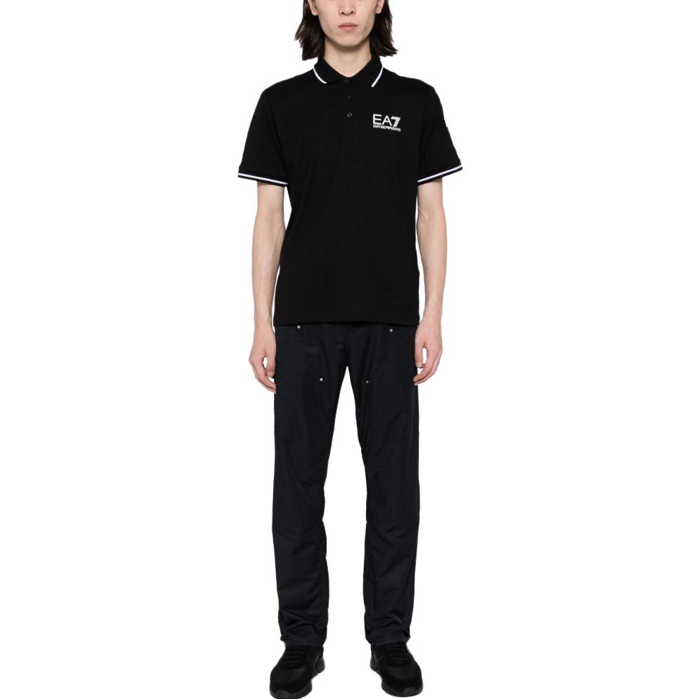 EMPORIO ARMANI EA7 Polo Shirt Men's Black 6RPF01-PJ7BZ-1200