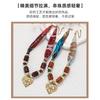 Women S Vintage Vacation Style Fabric Beaded Trendy Neck Scarf