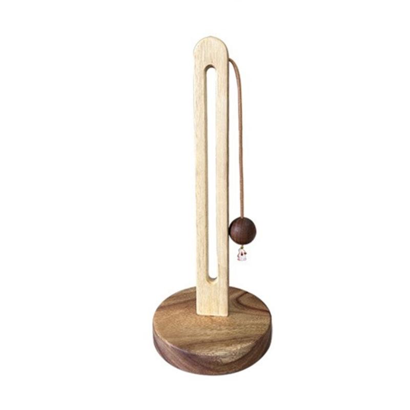 

Practical Sturdy Wood Paper Towel Storage Rack with Lovely Animal Designs Pendants Portable for Kitchen and Bathroom