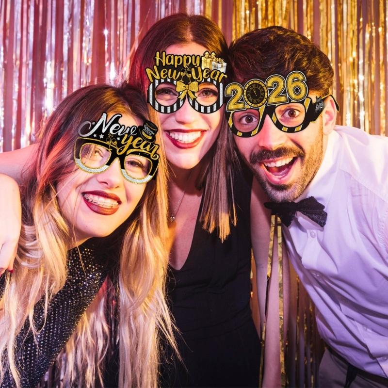 Pack of 12 Assorted Style Party Glasses Costume Accessories Ideal for Role Play Photo Fun At Festive Gatherings