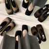 Not Tired of Popular Mary Jane Shoes Skirt  Thick-soled High-end Summer Internet Celebrity Feet Versatile Spring Matching Soft-soled Single Shoes
