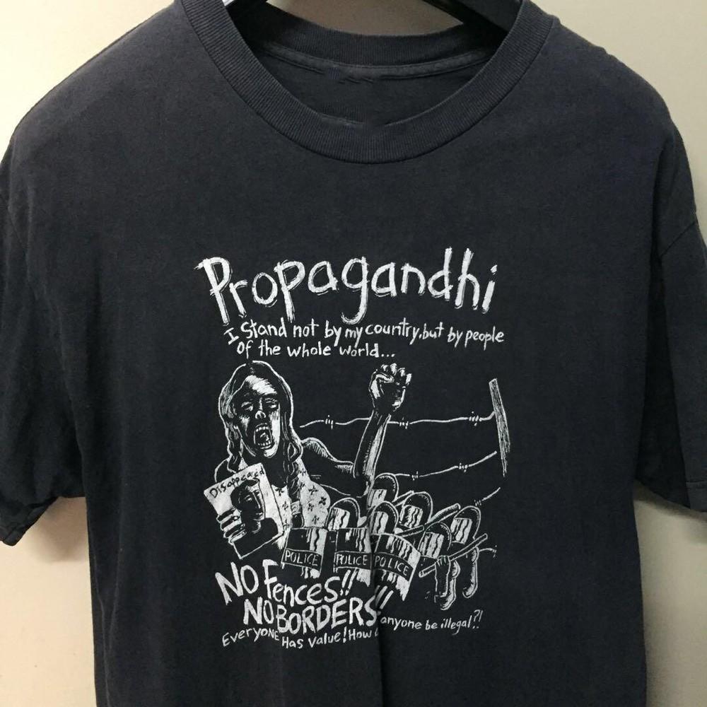 SALE Vtg Propagandhi Band Punk Rock Band T Shirt Cotton Black S-5XL Unisex Unisex T-Shirt S