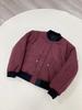 Giacca Bomber di Velluto Reversibile Rosso Vino Premium - Spessa, Imbottita in Cotone MA1 per l'Inverno