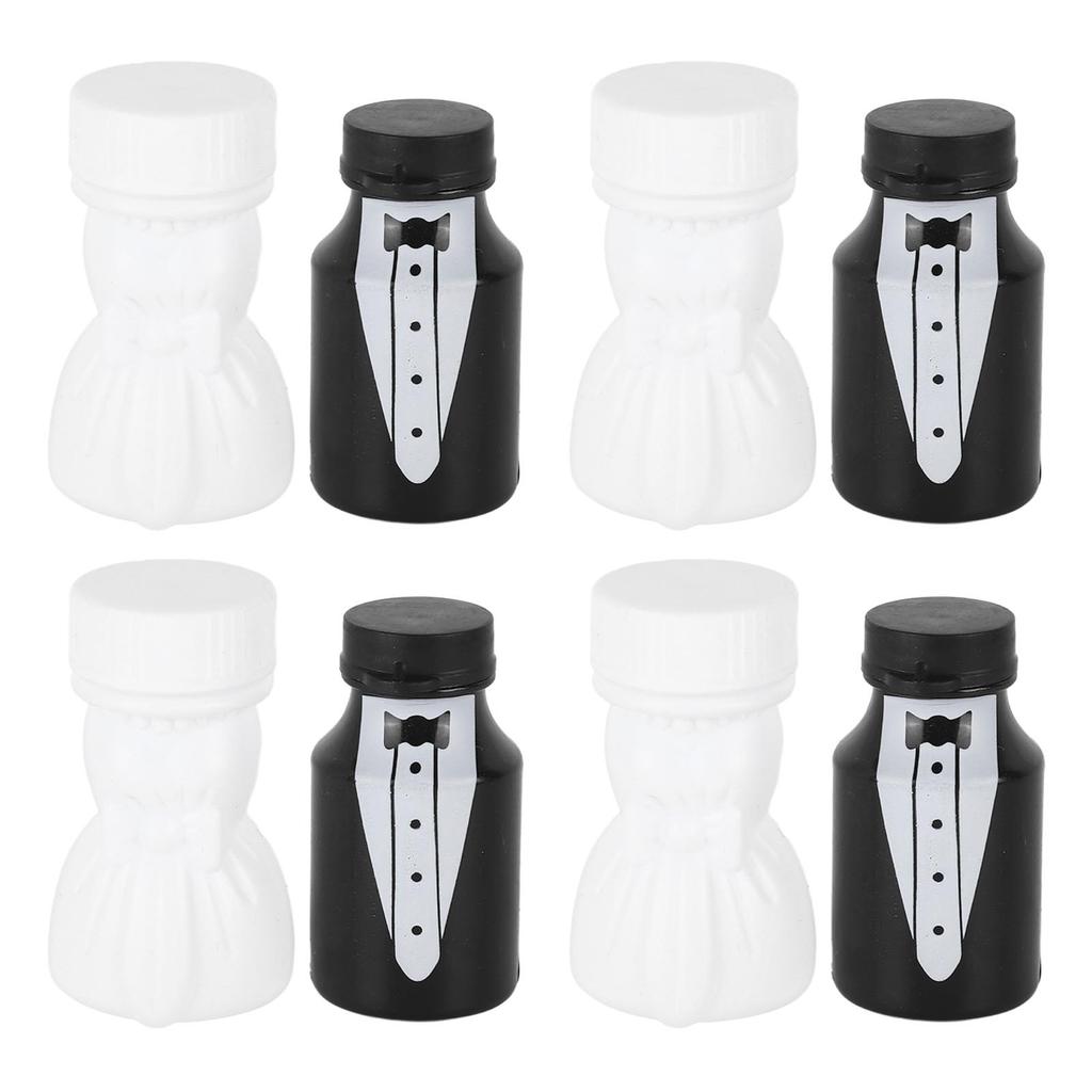 26PCS Hochzeit Seifenblasenflaschen Braut und Bräutigam Form Mini Seifenblasen Partyflasche für Jahrestag