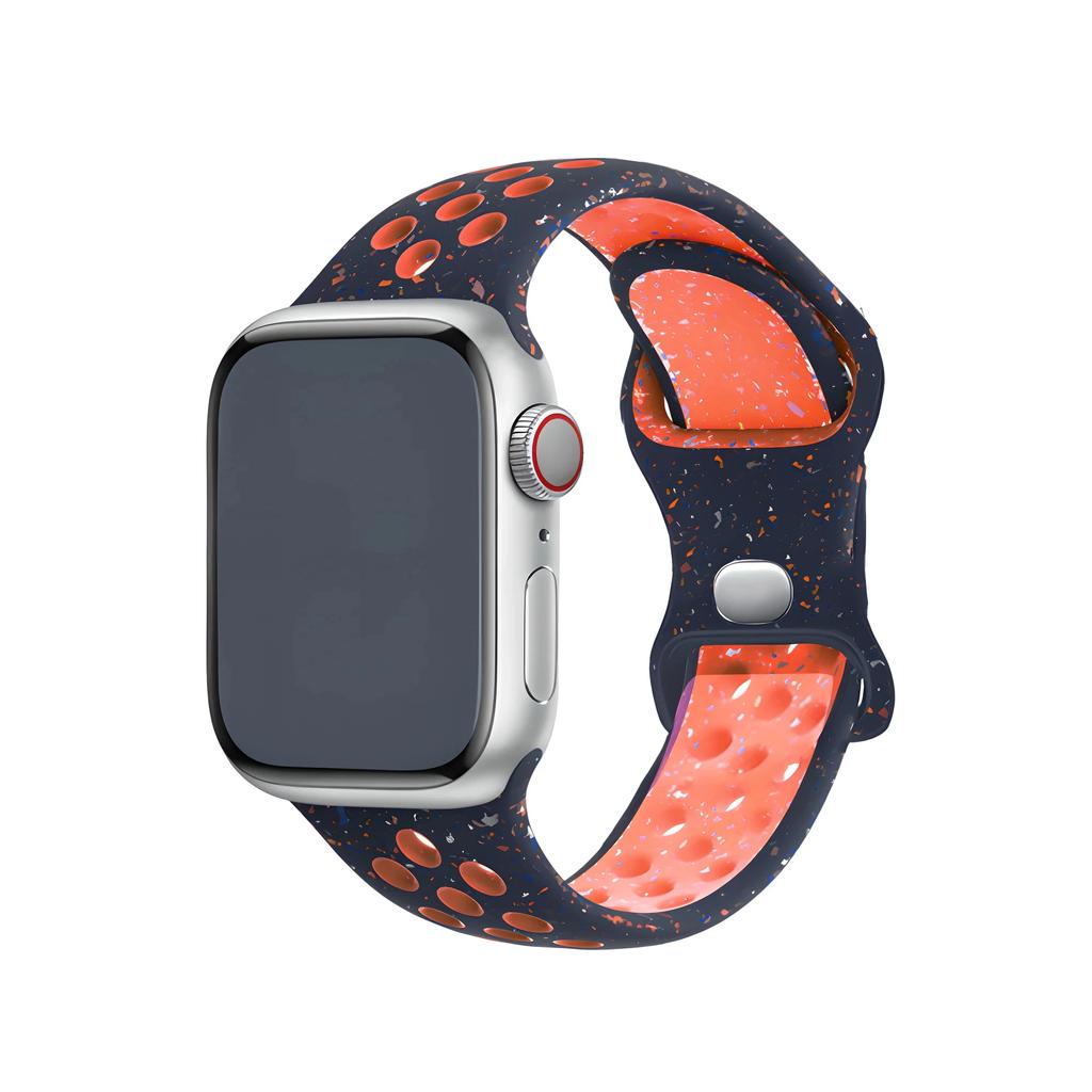 Color Particles Strap for Apple Watch Ultra 2 Band 49mm 45mm 44mm Silicone Bracelet for IWatch Series 9 8 7 6 5 41mm 42mm SE 4 3