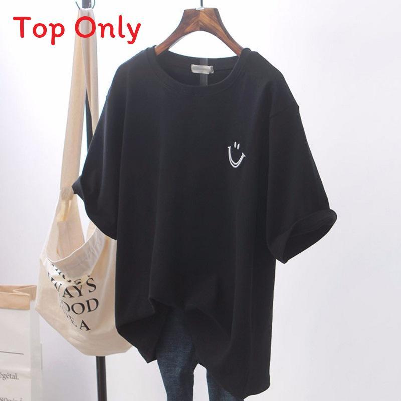 T Shirt Women Summer Loose Fit Cotton Blend Short Sleeve Casual Top For Students