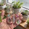 6Pcs/Set Handmade Garden Crystal Suncatchers Colorful Rainbow Plant Stakes  Yard Decor