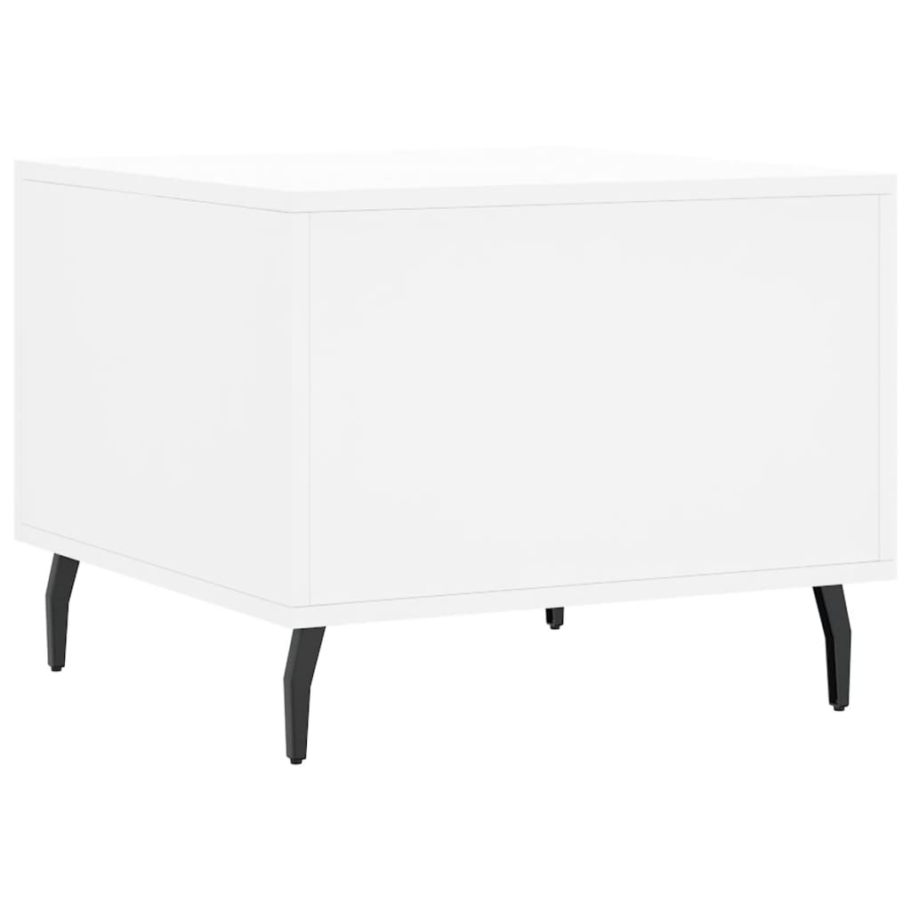 White Coffee Table 50x50x40 cm Engineered Wood