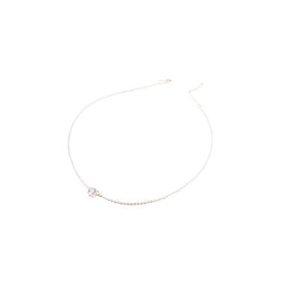 Halsketten Trendy Schmuck mit Strasssteinen Universell Gold Silber Hängende Anhänger Choker Halsketten für den Valentinstag