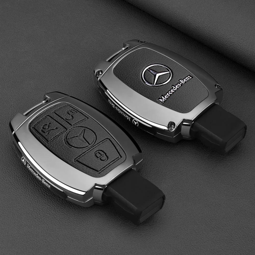 Car Key Case Cover Bag Keychain Shell Fod Suede Leather For Mercedes Benz A B C S Class AMG GLA CLA GLC W176 W221 W204 W205 PQRST1