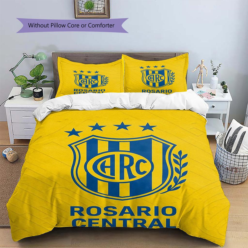 Rosario Central Pattern Bedding Set Quilt Cover Pillowcase Home Decor Gift (1 * duvet cover + 2 * pillowcase, without core)
