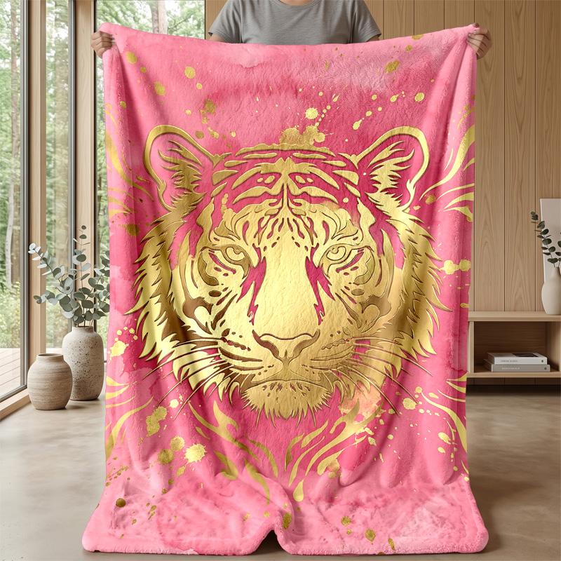Golden Roses with Pearls Theme blanket Lightweight Warm Flannel Blanket Decorative Throw Blanket for Home Decoration