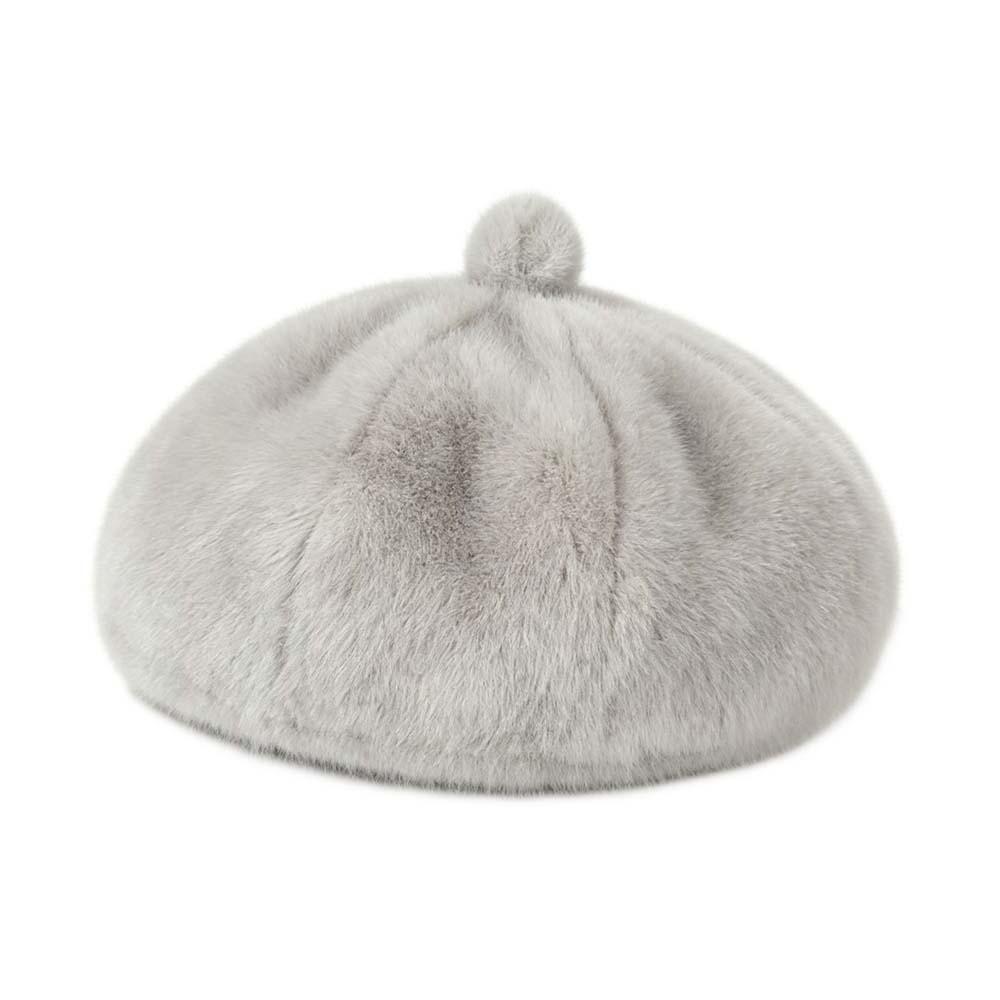 Furry Leopard Print Hat Thickened Pumpkin Painter Cap Plush Octagonal Cap Commuting