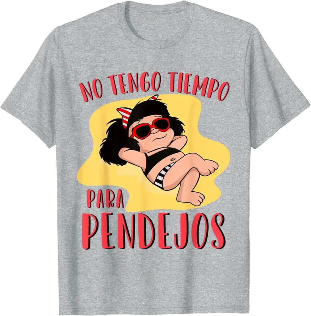 Womens T-Shirt  Funny Feminist Mafalda T-Shirt Casual Tee Summer  Streetwear