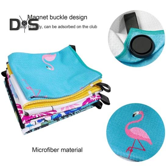 Prosop de golf magnetic cu magnet puternic Microfibră Waffle Sac de golf Prosop imprimat Prosop de golf Detergent pentru mingi de golf