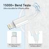 MFi LAIHONEN 1pc 2pcs Type C To Lightning Cable Fast Charging Suitable for 13 Charger USB Type C Suitable