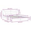VidaXL Bed Frames with Headboard, Upholstered Bed, Slat Base, Double Bed, Adult Bedroom Bed 3208020