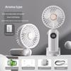 Portable Handheld Mini Fan Foldable Neck Hanging Fans 5 Speed Usb Rechargeable Fan With Phone Stand And Display Screen