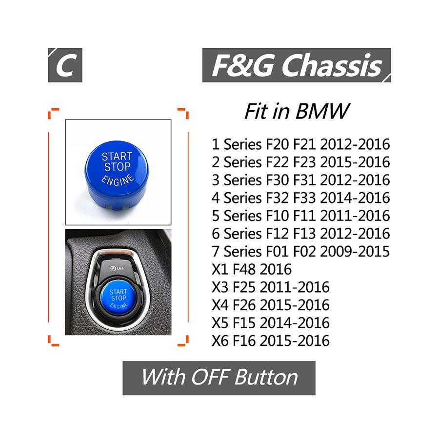 Tasto Start Stop Motore Con Tasto OFF Per Avviare Motore Copritasto Pulsante Avviamento Motore Per BMW F G Chassis F20 F30 F34 F10 F48 F52 F15 F16 F25 F26