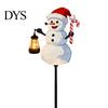 Weather Resistant Stake Lights 1/2Pcs Holding Lantern Santa Light, Christmas Snowman Solar Lamp with Claus Stake, Decorative Light for Outdoor Garden