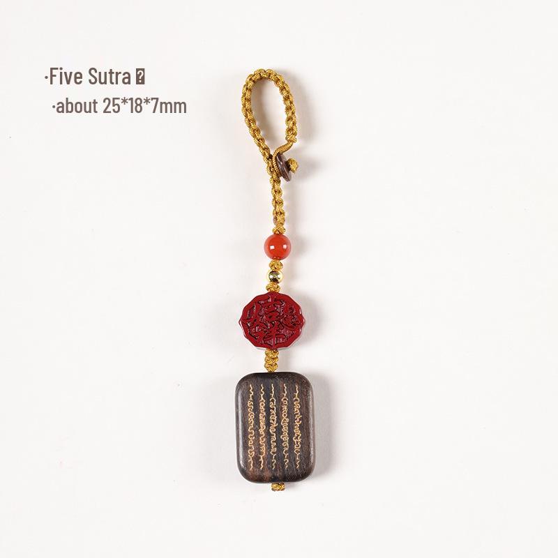 Rosewood Multi-Treasure Sandalwood & Thuja Bead Car Pendant Bracelet - Creative Buddhist Handicraft Gift