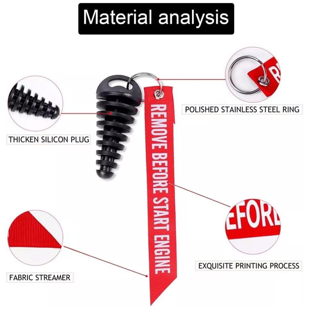 Silicone Exhaust Wash Plug for Motorcycle/Motocross - Waterproof Tailpipe Plug  Off-Road Muffler Protector,Pipe Protector