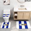 3pcs Real Oviedo Pattern Flannel Nonslip Absorbent Washable Decorative Bathroom Home Toilet Seat Cover Mat
