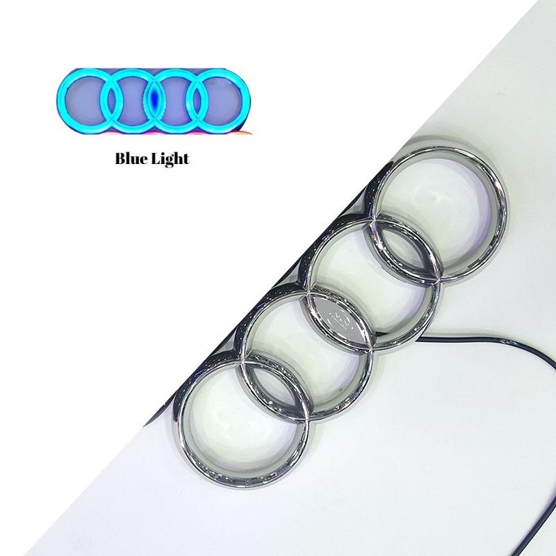 For 7wzjy A4 4D LED Emblem Light Cold Light Car Front Grille Badge Luminous Logo Decoration Lamp Auto Exterior Upgrade Parts wzjy7
