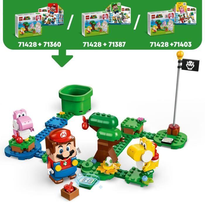 LEGO® 71428 Super Mario Ensemble d'Extension Forêt de Yoshi, Jouet pour Enfants avec 2 Figurines Yoshi
