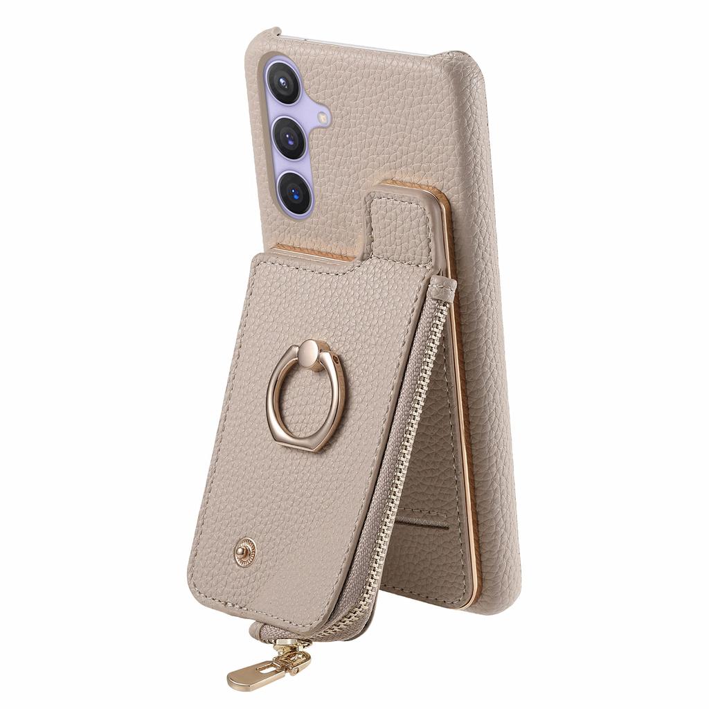 For Samsung Galaxy S25 Case RFID Blocking Phone Wallet Cover Supports Magnetic Car Holder