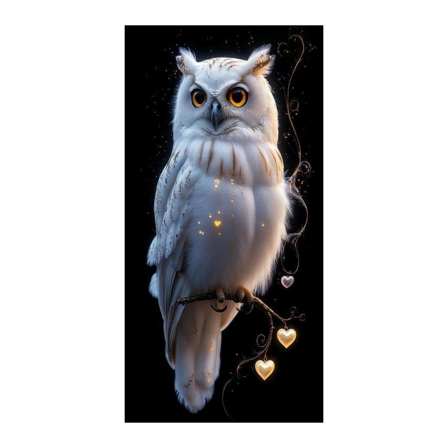 

Large Size Diamond Painting New Collection White Owl Diy Full Square Round Drill Rhinestone Embroidery Animals Mosaic Cross Stitch Kits Square drill 30x60cm