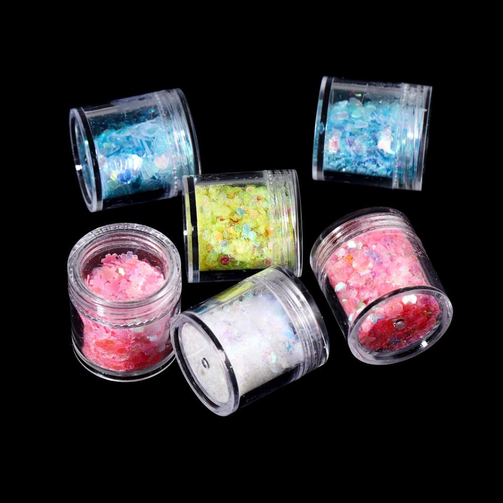 10ml/Box Glitter Epoxy Resin Fillings Mix Colorful Glitter Sequins Materials for DIY Epoxy Resin Mold Crafts Nail Art Fillers