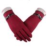 Warm Driving Outdoor Plush Fashion Accessories Full Finger Gloves Bow Mittens TouchScreen Gloves