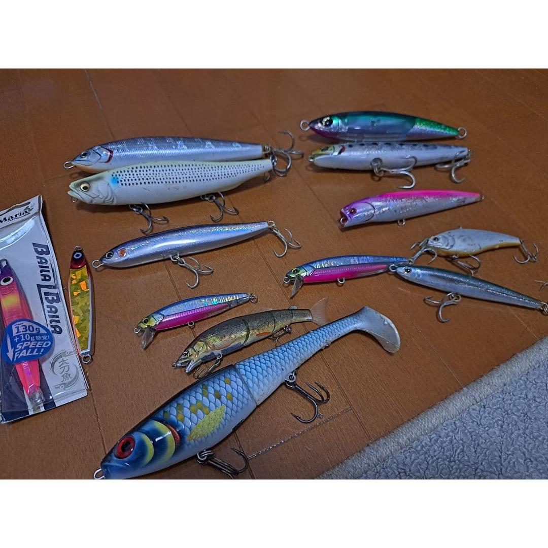 Used Blue fish, sea bass plug set (jig is a bonus)