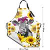 Cow Apron Waterproof Chef Kitchen Aprons with Pockets for Adults Cooking BBQ Aprons Personalized Baking Gifts