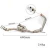 Slip On Stainless Steel Motorcycle Exhaust Middle Pipe And Front Link Pipe Full System For Yamaha YZF R25 R3 MT03 MT25
