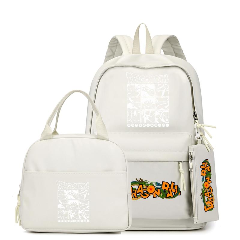 3Pcs/set Anime Dragon Ball Backpack with Lunch Bag for Girl Boy Back To School Bookbag Schoolbag Men Women Travel Bag Mochila