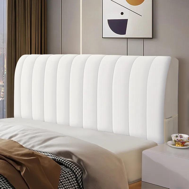 Thick Velvet Headboard Cover Soft and Comfortable Headboard Backrest Cover Simple Dust-proof and Anti-collision Protective Cover