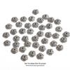Handmade Antique Silver Flower Spacer Beads for DIY Bracelets & Hair Accessories