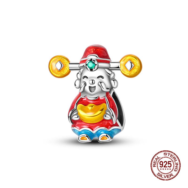 New In Fashion Copper Christmas Series Little Elk Charm Beads Fit 3Mm Original Bracelet Necklace For Women Diy Jewelry Gifts