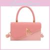 Street Style Pu Small Square Bag With V Letter Decoration For Daily Use