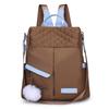 Casual Oxford Shoulder Bag Women's Block Color Backpack Large Capacity Waterproof Backpack