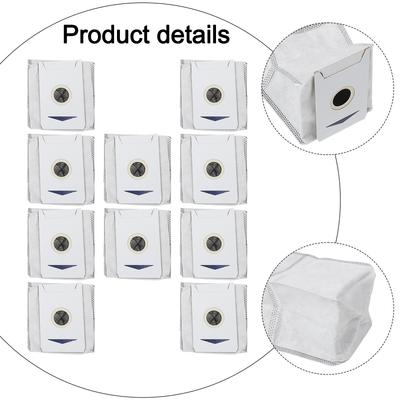 For T30S PRO For Ecovacs T30S Dust Collection Bags Dust Bag Home Cleaning Easy Install Dust Bags 10 Pack Dust Bags