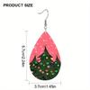 Y2K Christmas Tree Candlelight Pattern Drop Earrings for Women Girls Cute Christmas Eve Christmas Stud Earrings Festival Jewelry Christams