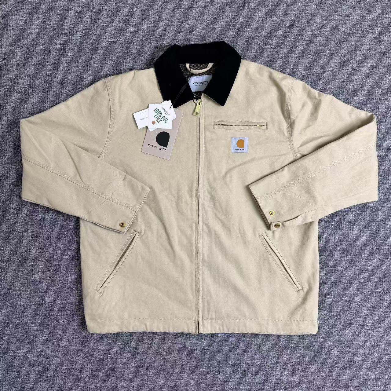 

Детройтська вінтажна важка полотняна прана куртка з потовщеним лацканом S