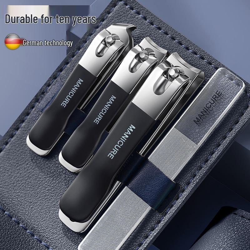 Compact Anti-Splash Nail Clipper Set - Hardened & Thickened Manicure Tools for Home and Travel