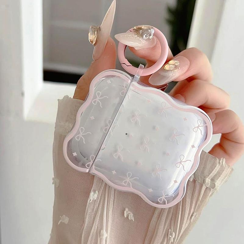 Cute Pink Bow Tie 3D Bellis Perennis Case For Airpods 4 Protective For Airpods Pro Pro2 Cartoon Wireless Bluetooth Earphone Case For Airpods1 2 3